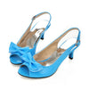 Women Sandals womens sexy peep toe low heel sandals bow slingbacks women summer sandals shoes big size 13 14 15 34-46 A-09