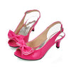 Women Sandals womens sexy peep toe low heel sandals bow slingbacks women summer sandals shoes big size 13 14 15 34-46 A-09