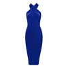 2016 new summer fashion cross halter neck evening party dresses women sexy mesh red blue white beige black bodycon bandage dress