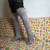 Women Stretch Faux Suede Slim Thigh High Boots Sexy Fashion Over the Knee Boots High Heels Woman Shoes Black Gray Winered