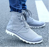 2016 New Fall Men Boots Solid Fashion Ankle Boots Man Casual Lace Up Canvas Shoes Man High Quality Male Shoes Size 39-45 XWF294