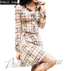 2016 Fashion Autumn Woman Dresses Long Sleeve Vintage Casual Plaid Shirt Dress