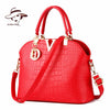 2016 New Women Handbags Famous Brands Women Messenger Bag Alligator Pattern PU Leather Handbags Shell Shoulder Bag Crossbody Bag