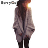 BerryGo batwing sleeve long maxi cardigan sweaters 2015 women fall fashion Autumn winter warm knitted jumpers oversized