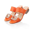 Women Sandals  Ladies Summer Slippers Shoes Women Low Heels Sandals Large Size 9 10 Fashion Orange Rhinestone Shoes Yellow