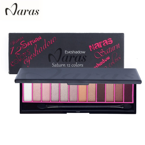 Brand Makeup Naras 12 Colors Glitter Eyeshadow Palette naked Metallic Eye Shadow Matte Shimmer nk Make Up Palette Cosmetics