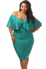 2015 New Sexy Fashion Women Dress  Solid Envelope Hem Faux Wrap Plus Size Dress LC22237 Mono Mujer Corto