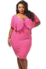 2015 New Sexy Fashion Women Dress  Solid Envelope Hem Faux Wrap Plus Size Dress LC22237 Mono Mujer Corto