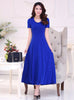 2016 Fashion Summer Dress Sexy Women Maxi Dress Plus Size Solid O-neck Casual Dress Elegant Evening Party Long Dresses Vestidos