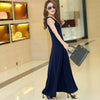 2016 Fashion Summer Dress Sexy Women Maxi Dress Plus Size Solid O-neck Casual Dress Elegant Evening Party Long Dresses Vestidos