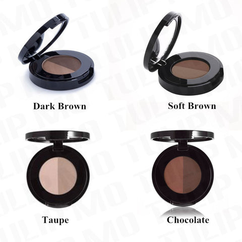 Brand Makeup Dipbrow 2 Color Mixed Eye Brow Powder A-B-H Dipbrow Makeup Powder Brow with Dipbrow Brush Gift Set