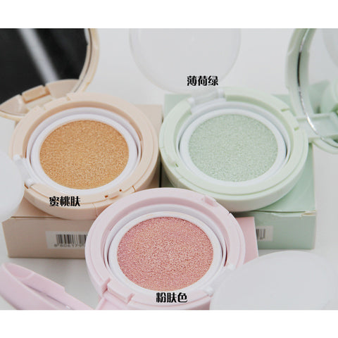Brand Korea Makeup Foundation Watery Hydrating Moisturizing Concealer Sunblock nude makeup cushion BB & CC Creams pink green