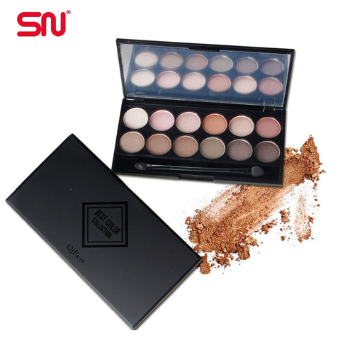 Brand makeup eyeshadow 12 color matt eye shadow earth colors nude makeup palette yp-11