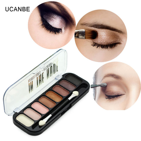 8 color glitter pigment eyeshadow palette natural fashion naked makeup brand cosmetics professional matte earth color eye shadow