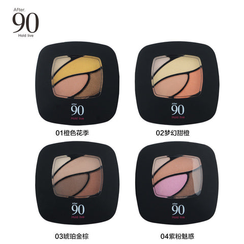 4 colors Free shipping glitter eyeshadow palette makeup brand colorful cosmetics professional shining eye shadow brush