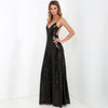 Summer party dresses women new fashion sequins emboridery strap long dress sexy backless maxi A line dresses SD3095