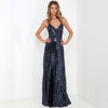 Summer party dresses women new fashion sequins emboridery strap long dress sexy backless maxi A line dresses SD3095