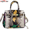 Vogue Star 2016 New Summer Women Snake PU Leather Handbags Female Crossbody Bag Shoulder Messenger Bag for Ladies Totes LA45