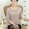 woman sweater 2016 new women's autumn long-sleeve sweater plus size mother clothing basic Cashmere sweater Factory outlets