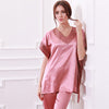 2016 Brand Women Pajamas Sets Nightgown High Quality European Pajamas Sets Sexy Silk Nightgown For Girls Clothing WD1572