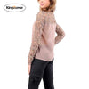 Brand Clothing 2016 Women Long Sleeve Shirts Sexy Lace Hollow Blouses Female Chiffon Shirt JA2204